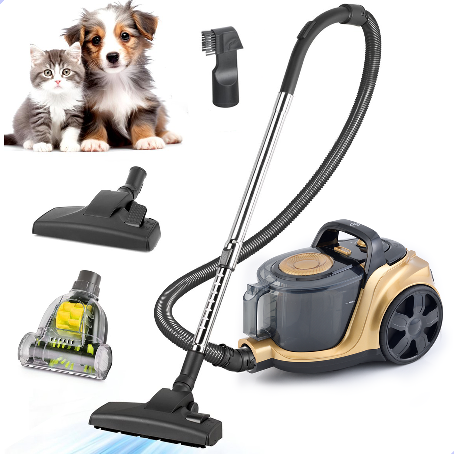 AG Stofzuiger Zonder Zak- Beschikt over dubbele filter voor schonere lucht