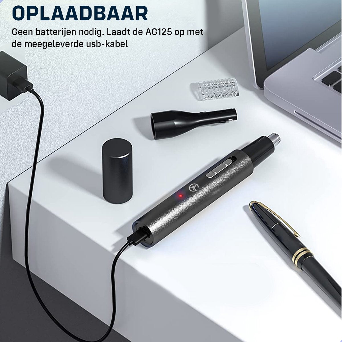 AG Neustrimmer & Wenkbrauwtrimmer - Vrouwen & Mannen - Zwart