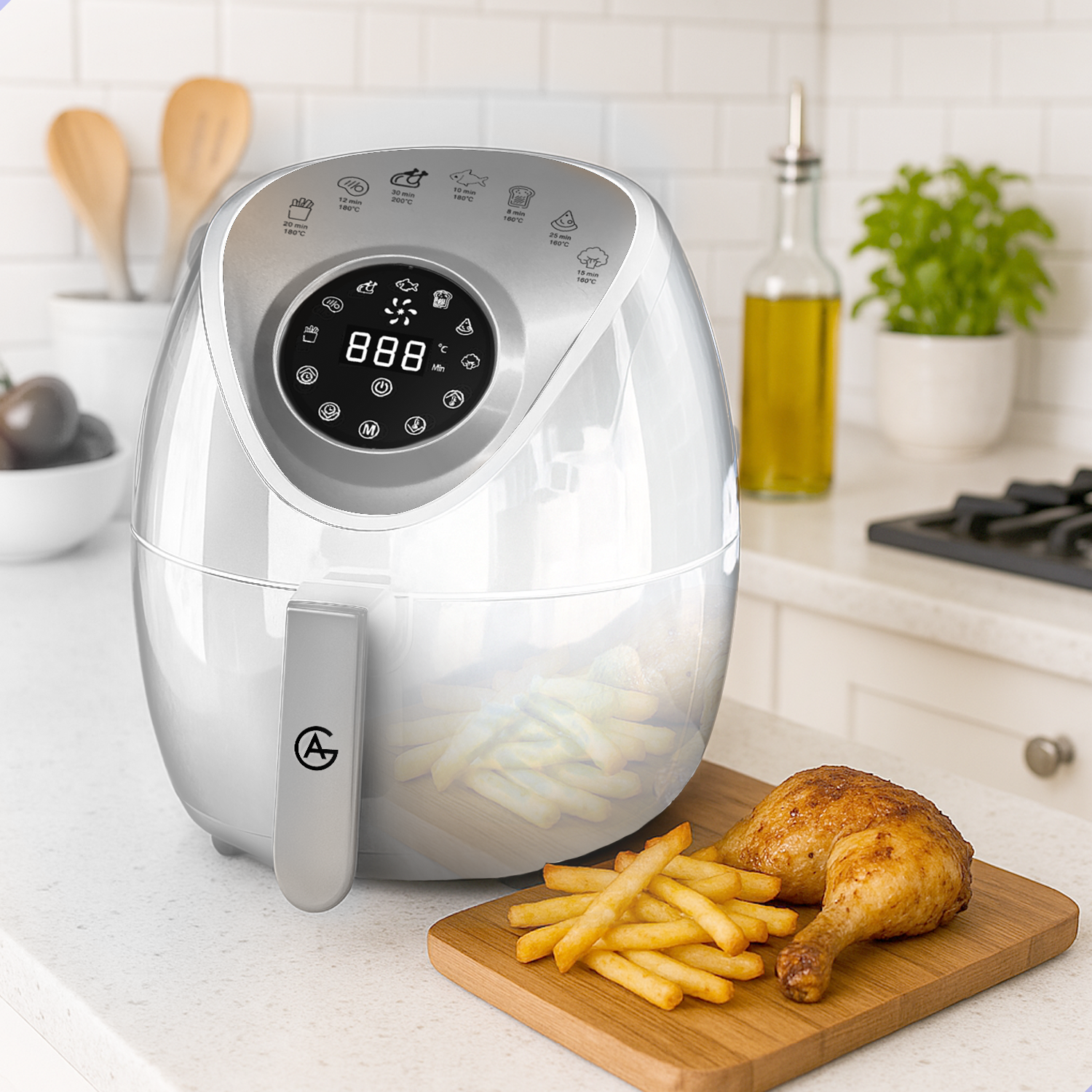 AG Airfryer Compact - White- Tot 4 Personen