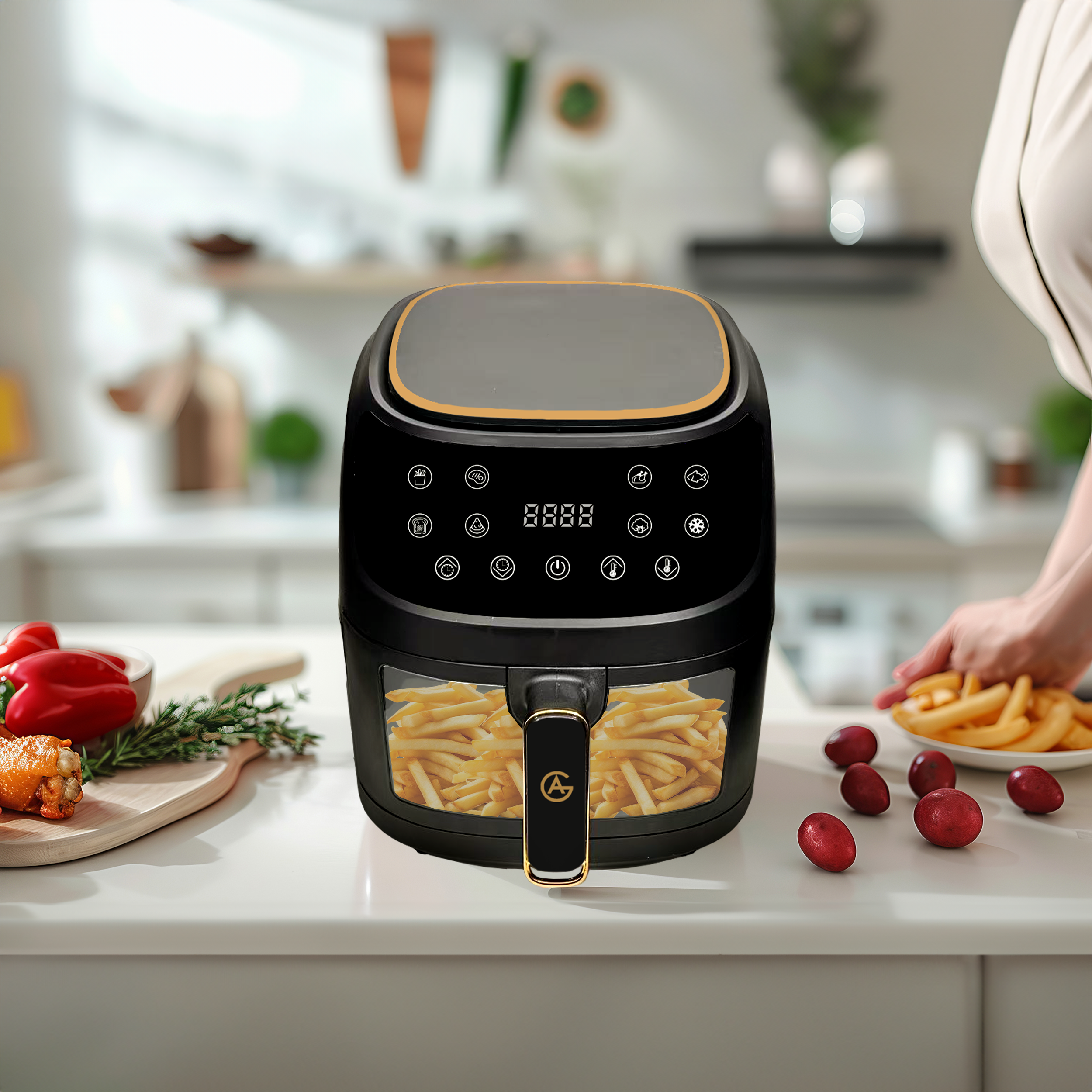AG Airfryer XL Zwart – Tot 6 personen