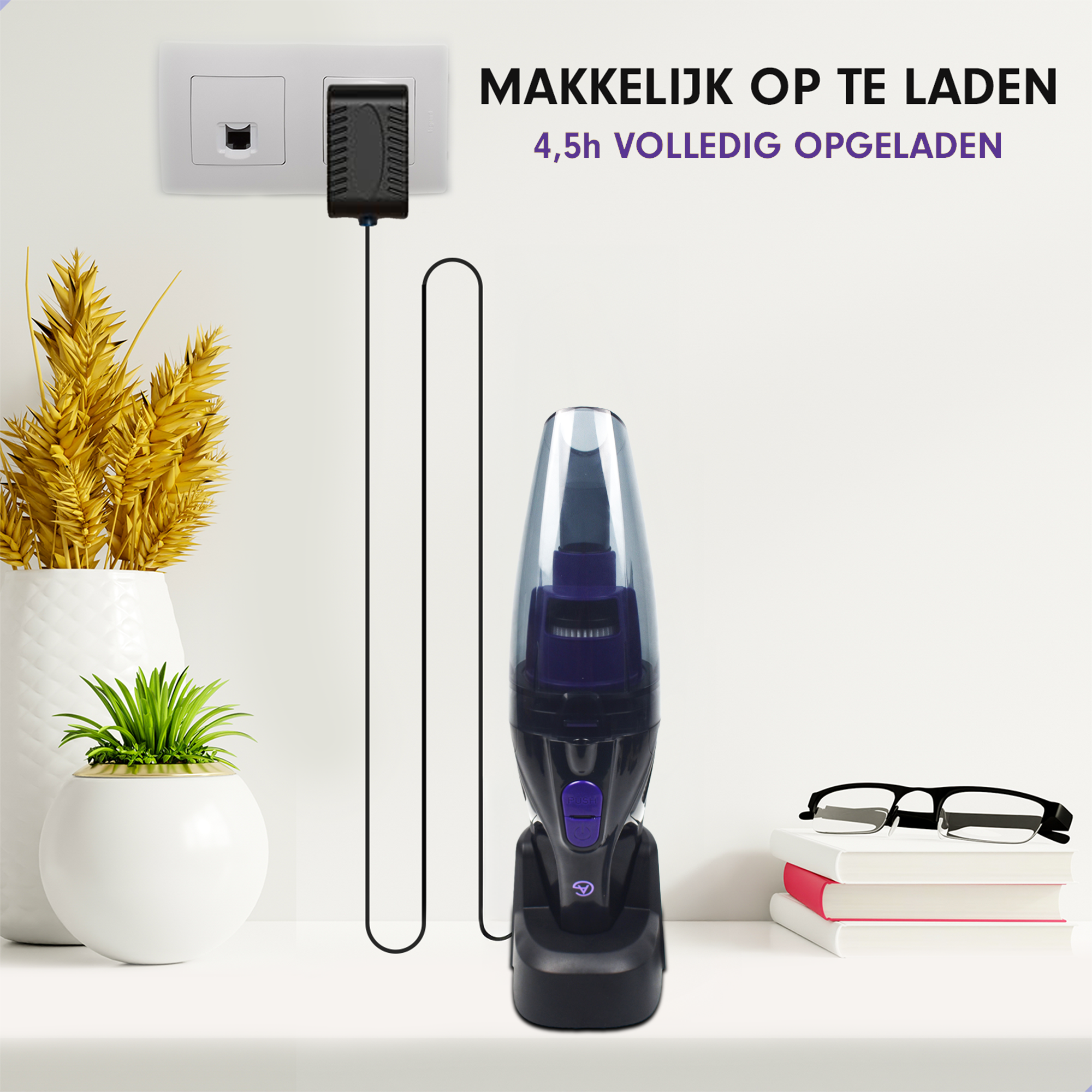 AG Nat & Droog Handstofzuiger - Deep Purple