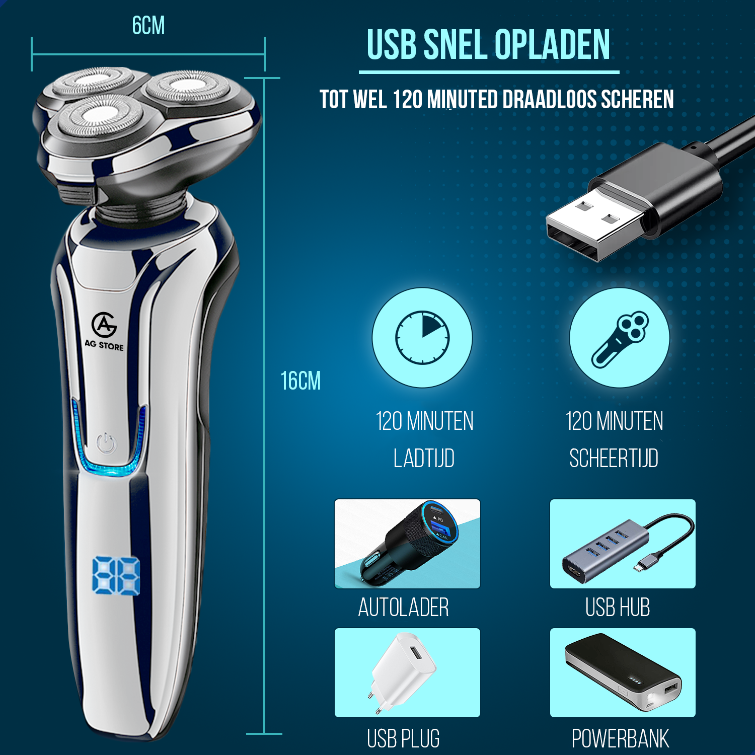 AG Scheerapparaat Silver