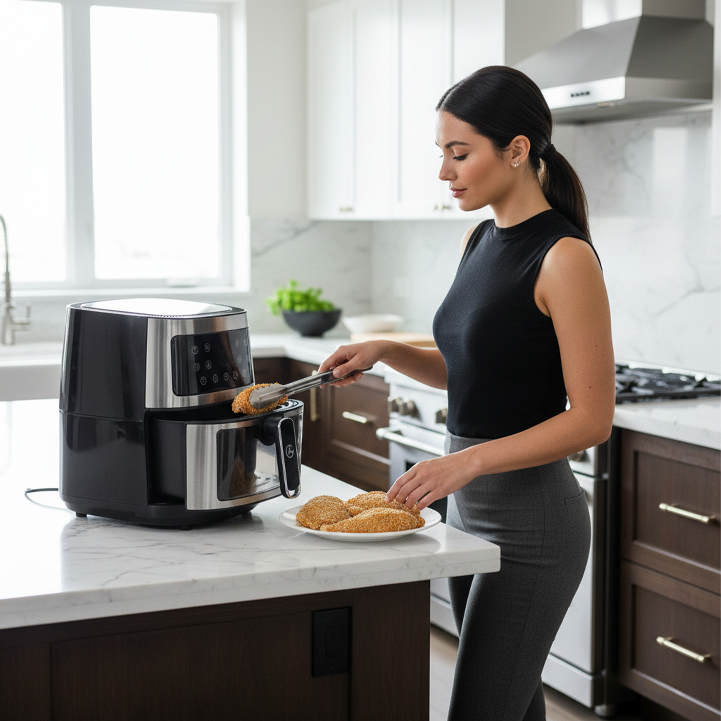 AG Airfryer XL Silver– Tot 6 personen