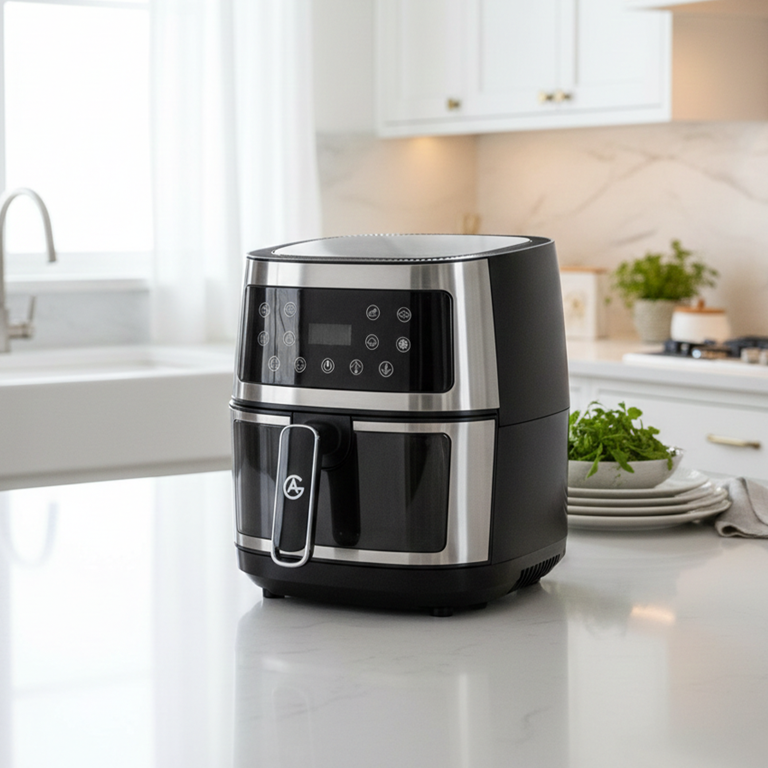 AG Airfryer XL Silver– Tot 6 personen