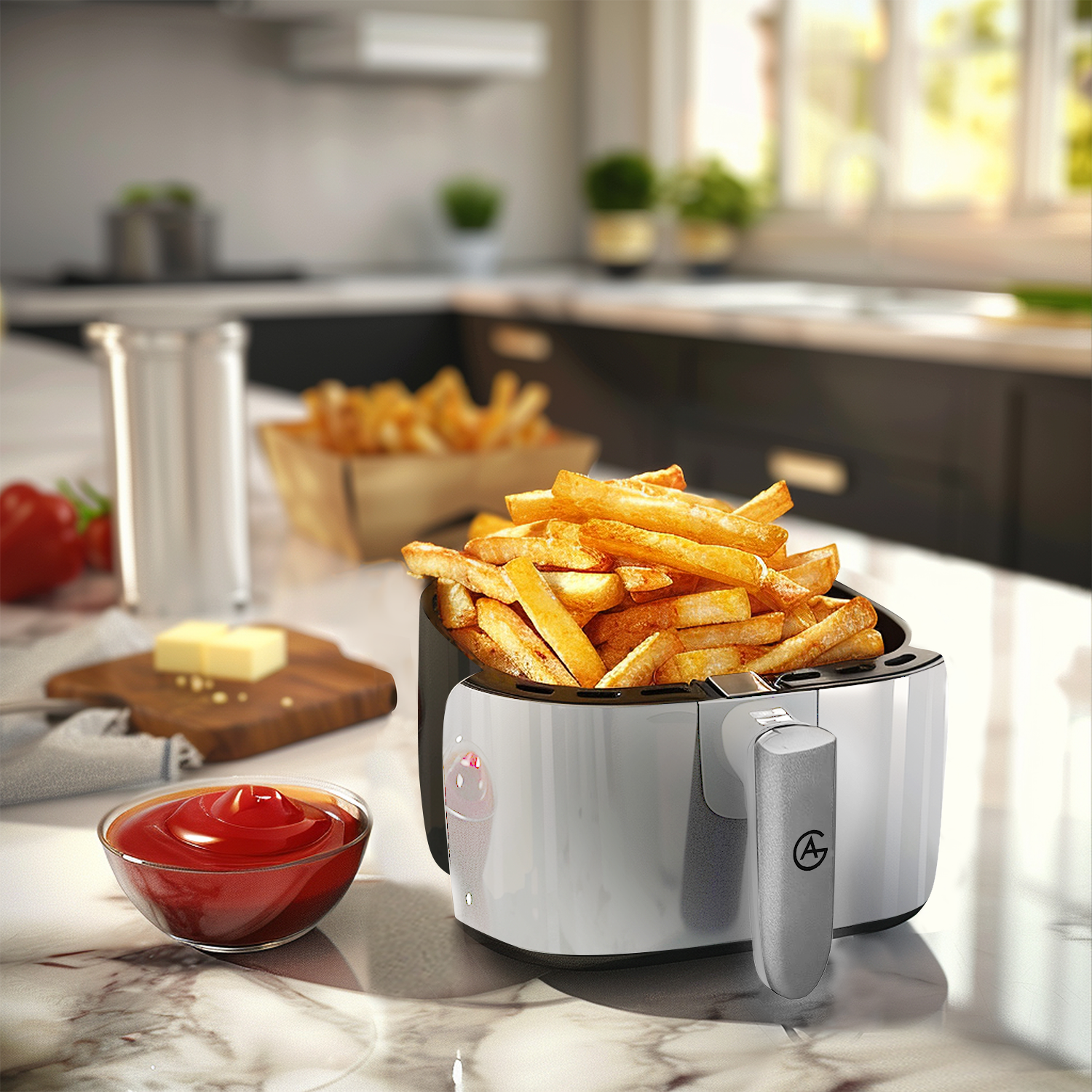 AG Airfryer Compact - White- Tot 4 Personen