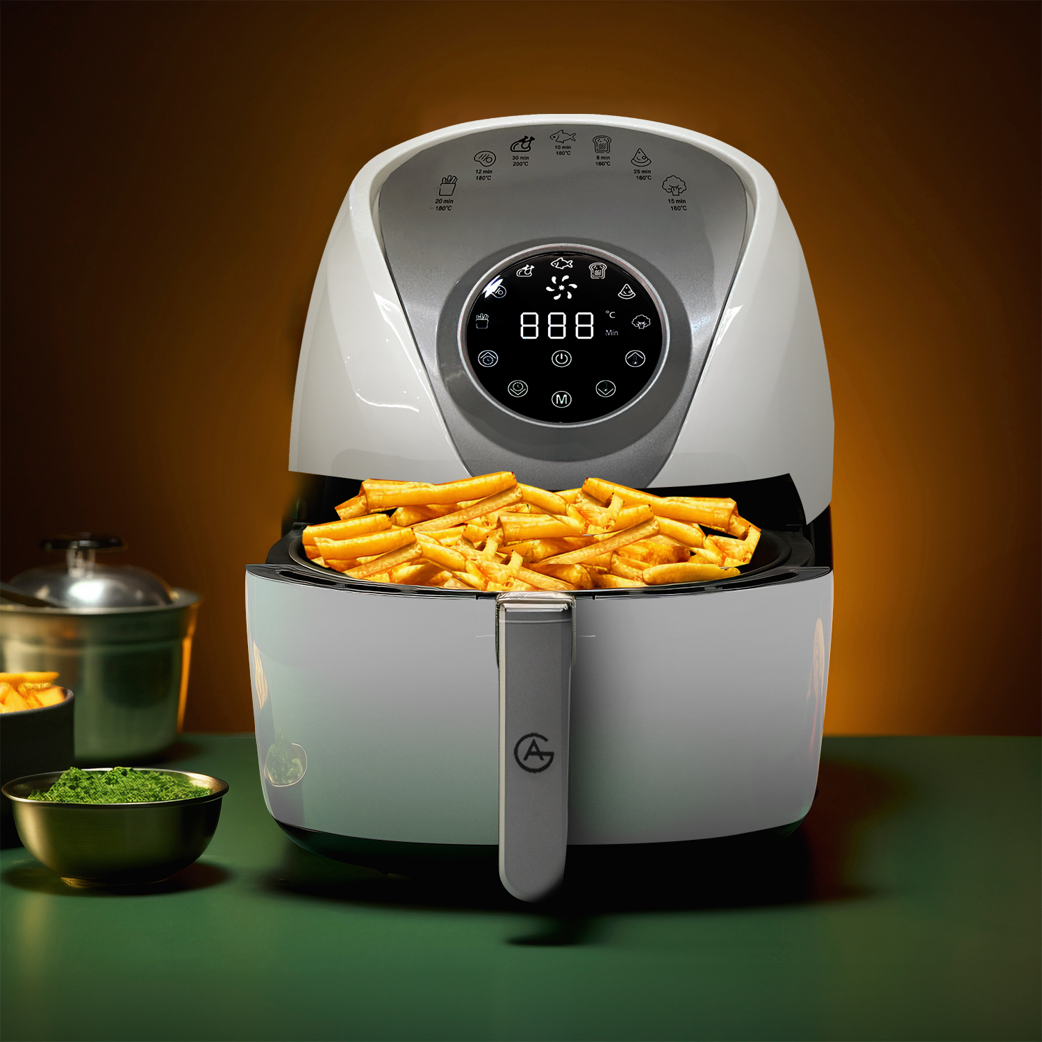 AG Airfryer Compact - White- Tot 4 Personen