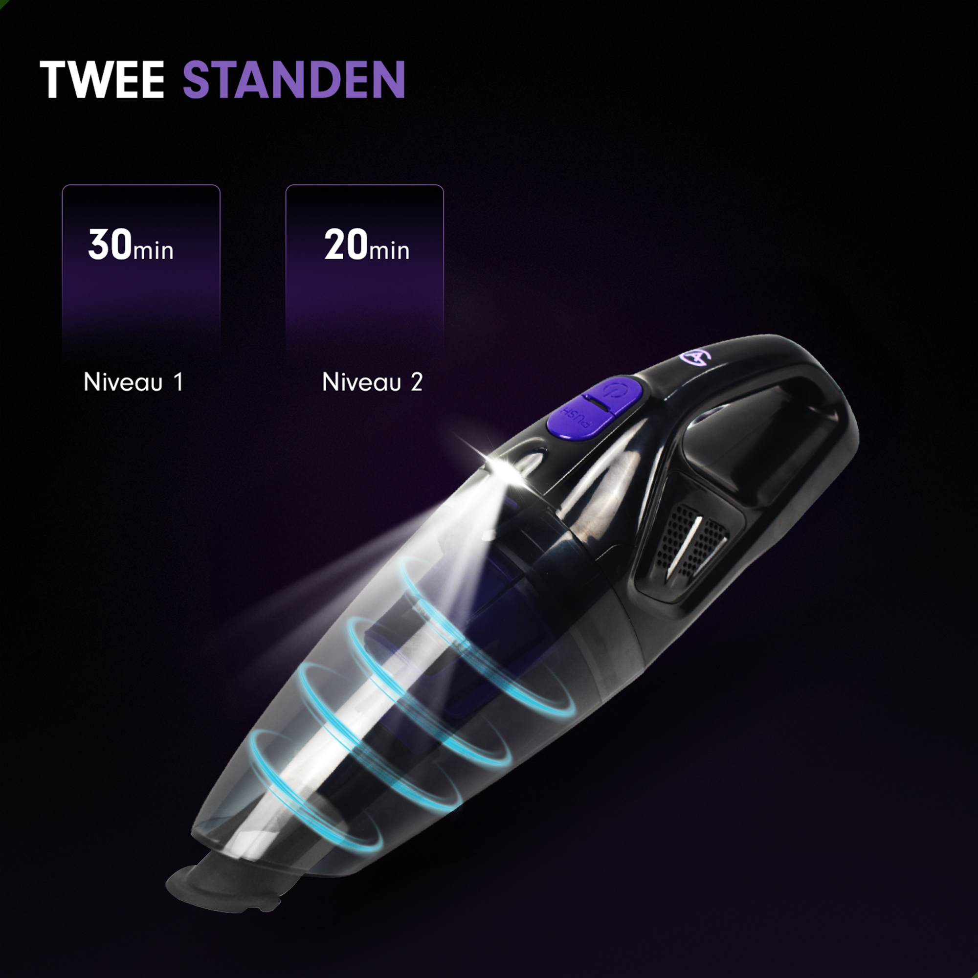 AG Nat & Droog Handstofzuiger - Deep Purple