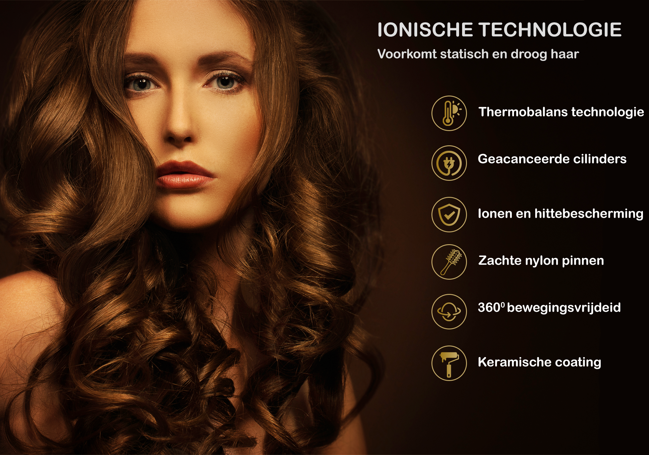 AG Premium Fohnborstel. Gold. 1000w.