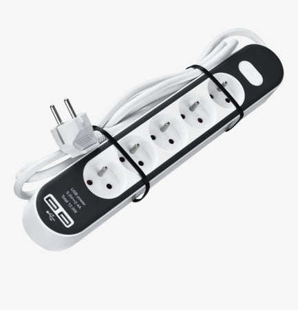 Stekkerdoos met Schakelaar & 2 usb:  2 stuks