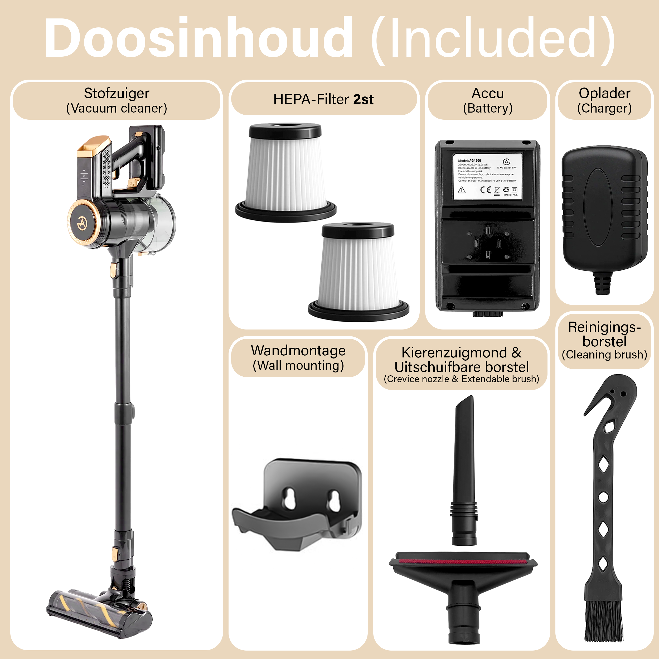 AG Steelstofzuiger. Gold Edition.