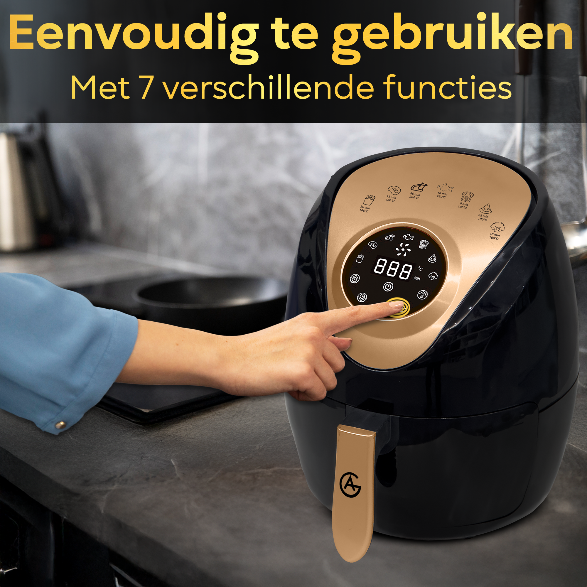 AG Airfryer Compact - Black - Tot 4 Personen