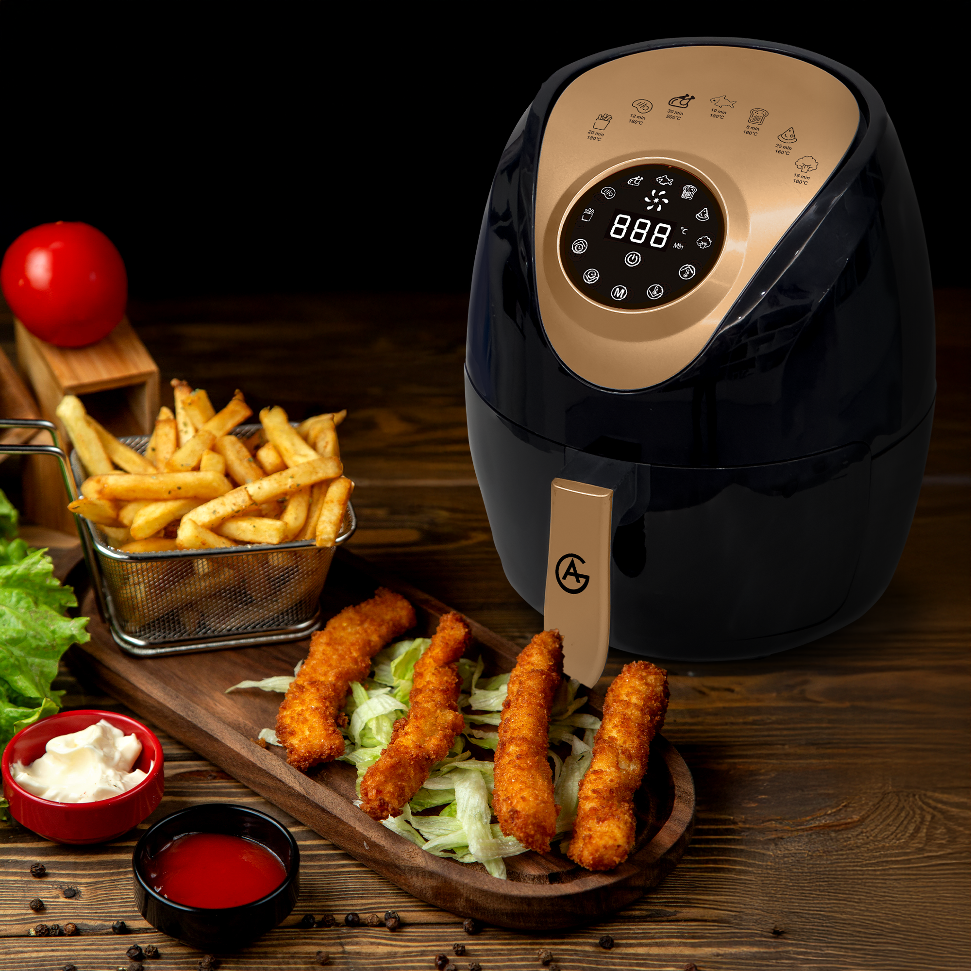 AG Airfryer Compact - Black - Tot 4 Personen