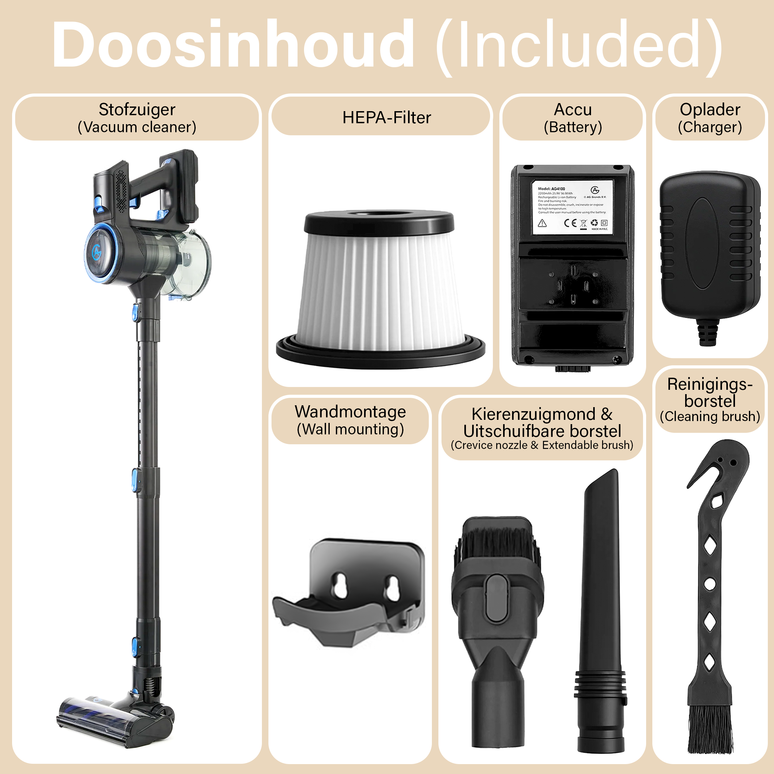 AG Steelstofzuiger. Midnight Blue.