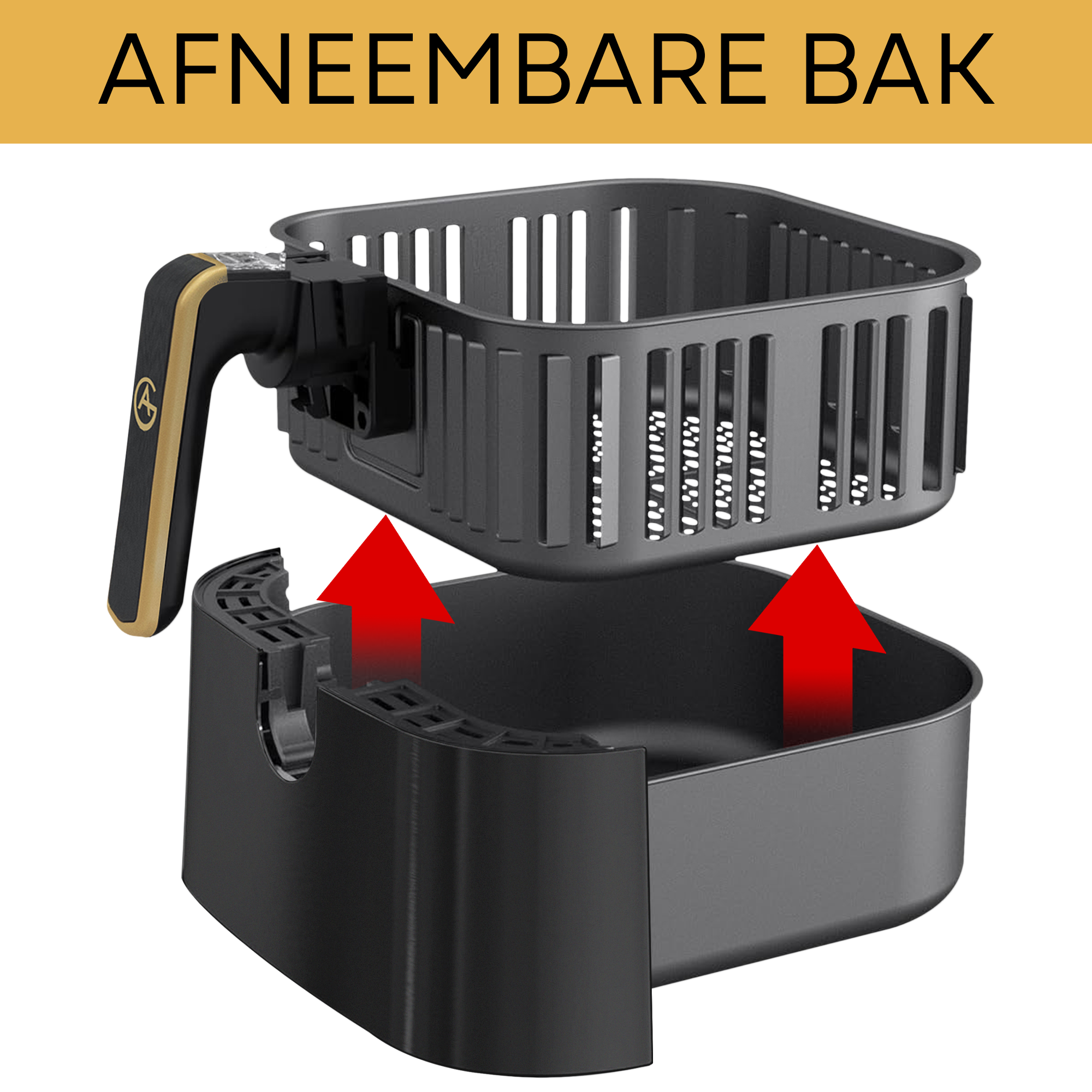 AG Airfryer XXL - Black - Tot 8 Personen - Met Uitneembare Bak