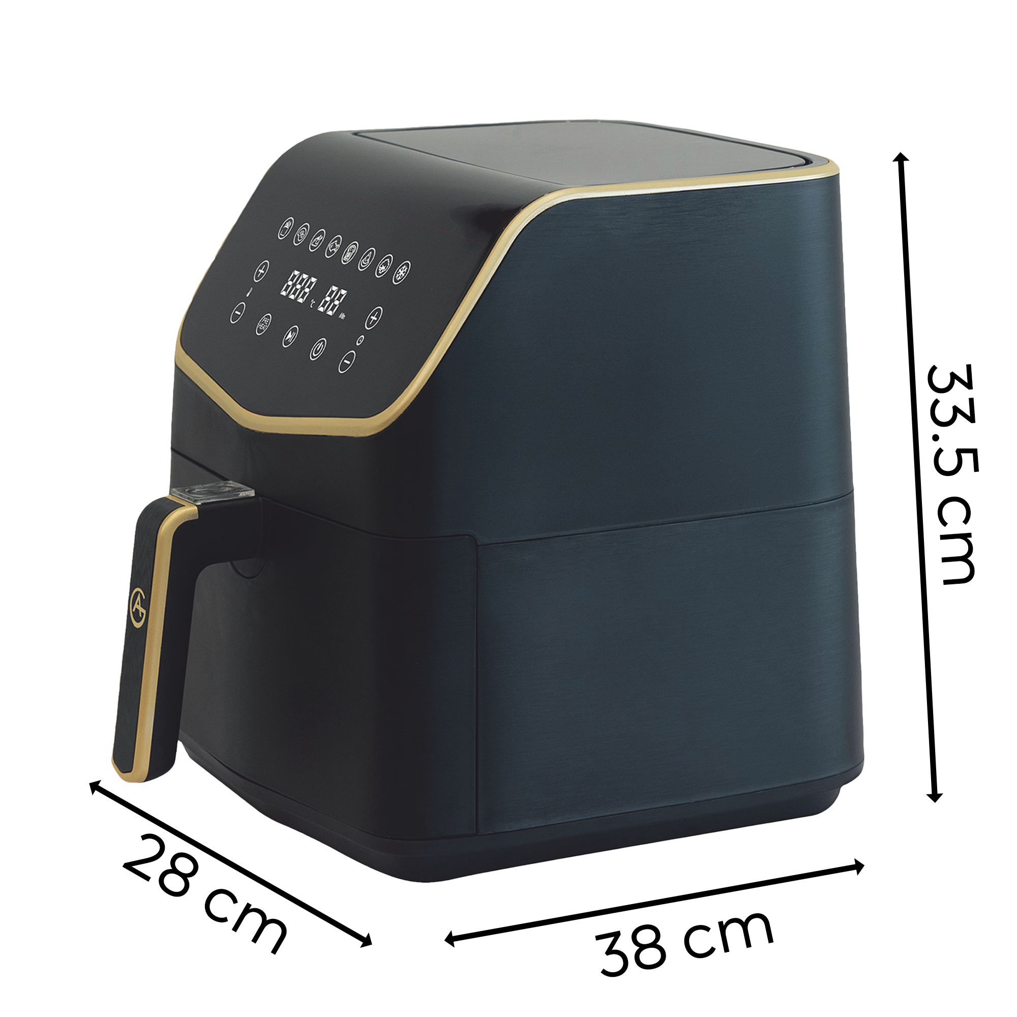 AG Airfryer XXL - Black - Tot 8 Personen - Met Uitneembare Bak