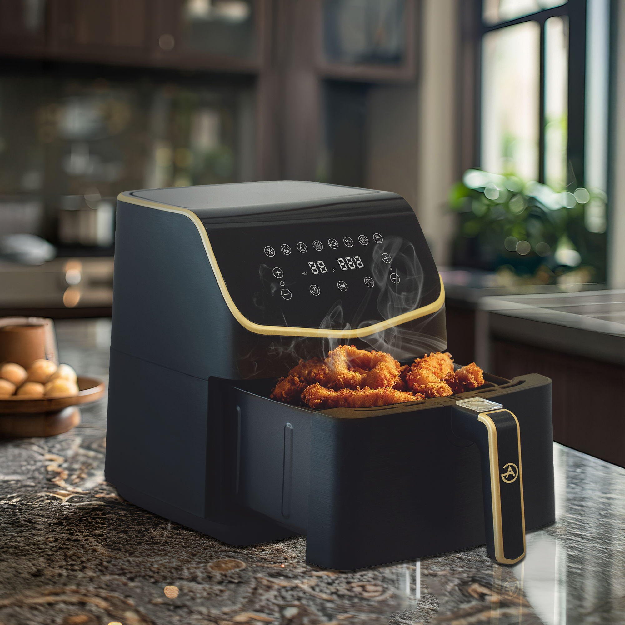 AG Airfryer XXL - Black - Tot 8 Personen - Met Uitneembare Bak
