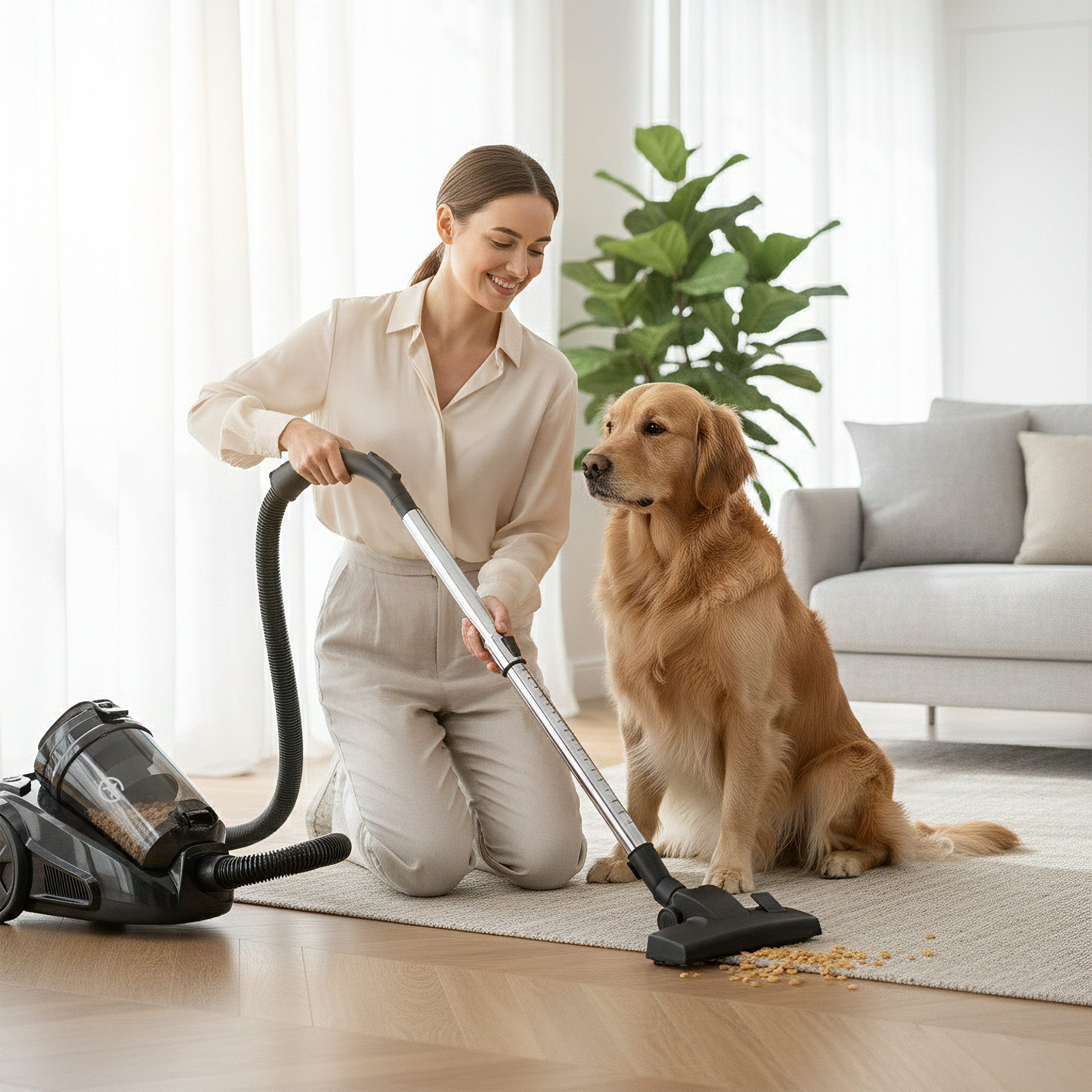 AG Stofzuiger zonder Zak - Extra Lang Snoer, Tot 9 Meter Actieradius - Zwart